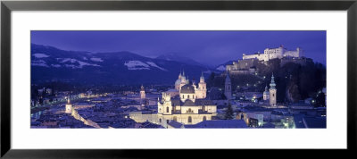 City At Night, Salzburg, Austria by Panoramic Images Pricing Limited Edition Print image
