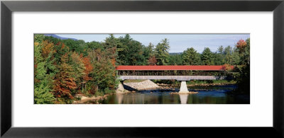 Covered Bridge Over Saco River, Conway, New Hampshire, Usa by Panoramic Images Pricing Limited Edition Print image
