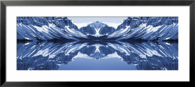 Reflection Of Mountains In A Lake, Bow Lake, Banff National Park, Alberta, Canada by Panoramic Images Pricing Limited Edition Print image
