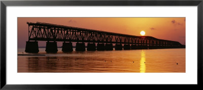 Railroad Bridge At Sunset, Florida Keys, Florida, Usa by Panoramic Images Pricing Limited Edition Print image