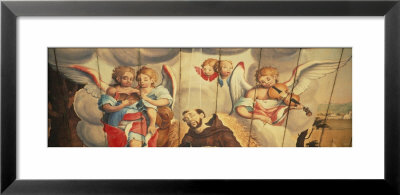 Mural Of Angels And A Saint On The Wall Of A Church, Assis Church, Mariana, Minas Gerais, Brazil by Panoramic Images Pricing Limited Edition Print image