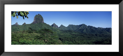 Panoramic View Of A Mountain Range, Moorea, French Polynesia by Panoramic Images Pricing Limited Edition Print image