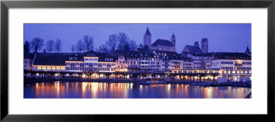 Evening, Lake Zurich, Rapperswil, Switzerland by Panoramic Images Pricing Limited Edition Print image