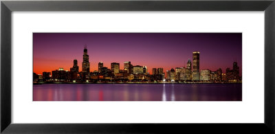 Dusk, Skyline, Chicago, Illinois, Usa by Panoramic Images Pricing Limited Edition Print image
