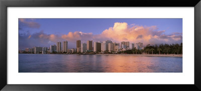 Panoramic View Of An Urban Skyline, Waikiki Beach, Oahu, Hawaii, Usa by Panoramic Images Pricing Limited Edition Print image