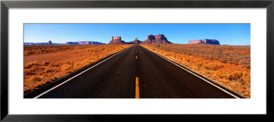 Empty Road, Clouds, Blue Sky, Monument Valley, Utah, Usa by Panoramic Images Pricing Limited Edition Print image
