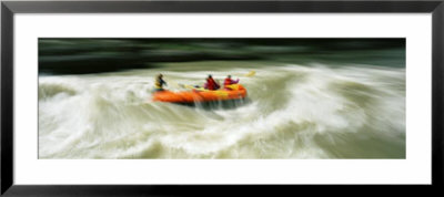 View Of People White Water Rafting, Snake River Bridge, Teton National Forest, Wyoming, Usa by Panoramic Images Pricing Limited Edition Print image