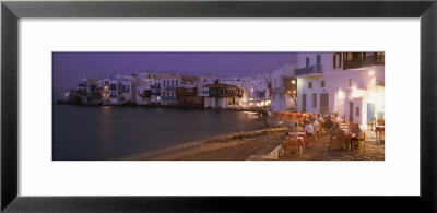 Buildings On Water, Little Venice, Mykanos, Greece by Panoramic Images Pricing Limited Edition Print image