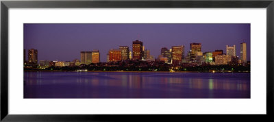 Buildings Lit Up At Night, Boston, Massachusetts, Usa by Panoramic Images Pricing Limited Edition Print image