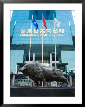 Stock Exchange, Shenzhen Special Economic Zone (S.E.Z.), Guangdong, China by Charles Bowman Pricing Limited Edition Print image