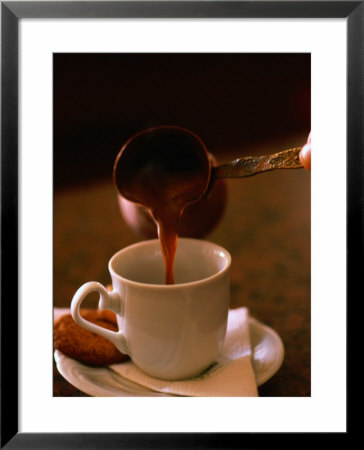 Serving Greek Coffee At Cafe In Aristotelous Square, Serres, Central Macedonia, Greece by Alan Benson Pricing Limited Edition Print image