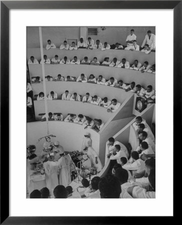 Howard University Medical Students Observing Gall Bladder Operation In Freedman's Hospital by Alfred Eisenstaedt Pricing Limited Edition Print image