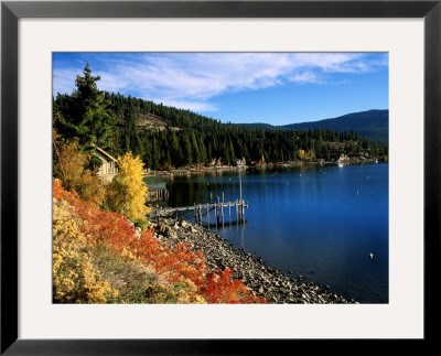 North Shore Houses By Lake, Lake Tahoe, California by Lee Foster Pricing Limited Edition Print image