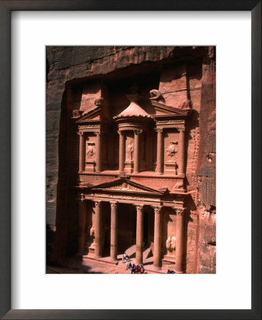 High Angle View Of El Khasneh (The Treasury), Petra, Jordan by John Elk Iii Pricing Limited Edition Print image