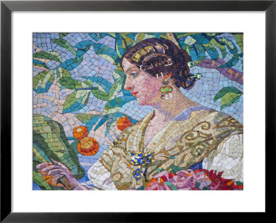Detail Of Mosaic On Modernista Facade Of Estacion Del Norte, Valencia, Spain by Greg Elms Pricing Limited Edition Print image