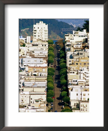 Aerial View Of Lombard Street, San Francisco, United States Of America by Richard Cummins Pricing Limited Edition Print image