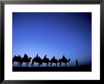 Camel Caravan With Venus In The Sky At Dawn, Silk Road, China by Keren Su Pricing Limited Edition Print image