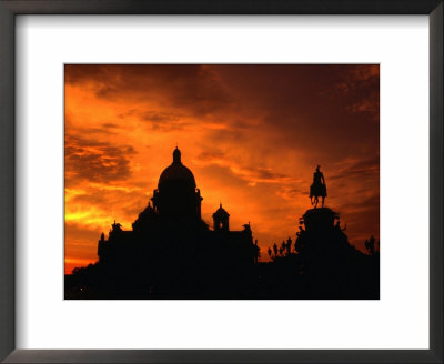 St Isaac's Cathedral Silhouetted At Sunset, St. Petersburg, Russia by Simon Richmond Pricing Limited Edition Print image