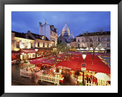 Place Du Tertre At Night, Montmartre, Paris, France by Nigel Francis Pricing Limited Edition Print image