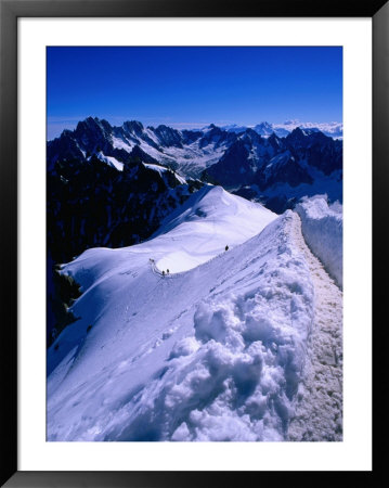 Trekkers Descending From Vallee Blanche, Chamonix, France by Chris Mellor Pricing Limited Edition Print image