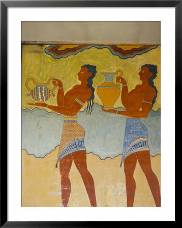 Mural Paintings, Corridor Of The Procession, Minoan, Knossos, Island Of Crete, Greece by Marco Simoni Pricing Limited Edition Print image