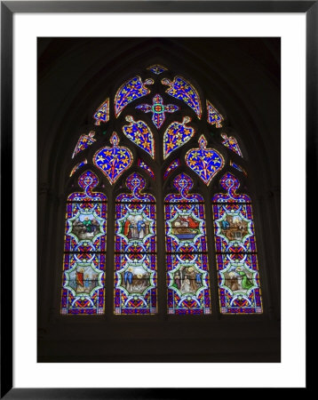 15Th Century Stained Glass Window In The Cathedrale St-Corentin, Southern Finistere, France by Amanda Hall Pricing Limited Edition Print image
