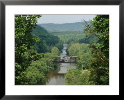 Train Crosses Trestle Bridge Over The Tye River Near The James River by Raymond Gehman Pricing Limited Edition Print image