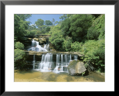 Part Of The 300M Wentworth Falls On The Great Cliff Face In The Blue Mountains, Australia by Robert Francis Pricing Limited Edition Print image