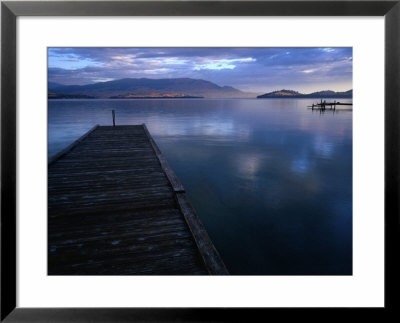 Jetty Of Flathead Lake At Dusk, Montana, Usa by Rob Blakers Pricing Limited Edition Print image