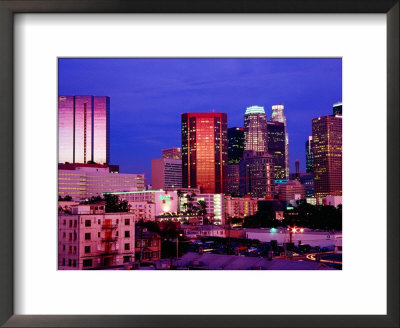 City Skyline At Sunset, Los Angeles, United States Of America by Richard Cummins Pricing Limited Edition Print image