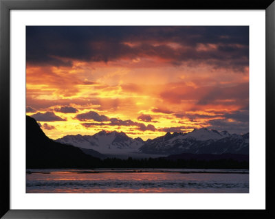 Sunset Over Lowell Glacier, Alsek River, Alaska by David Edwards Pricing Limited Edition Print image