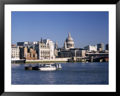 River Thames And City Skyline Including The Dome Of St. Pauls Cathedral, London, England by Roy Rainford Pricing Limited Edition Print image