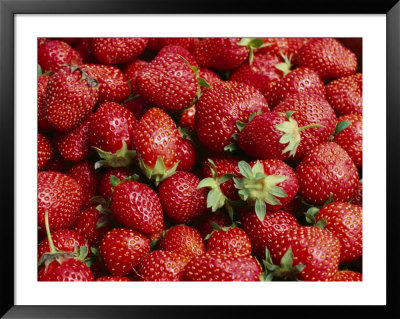 Close View Of Freshly Picked Strawberries by Brian Gordon Green Pricing Limited Edition Print image
