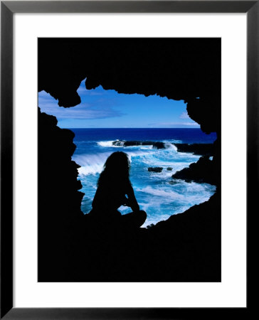 Views Of The Pacific Ocean From A Cave, Easter Island, Valparaiso, Chile by Jan Stromme Pricing Limited Edition Print image
