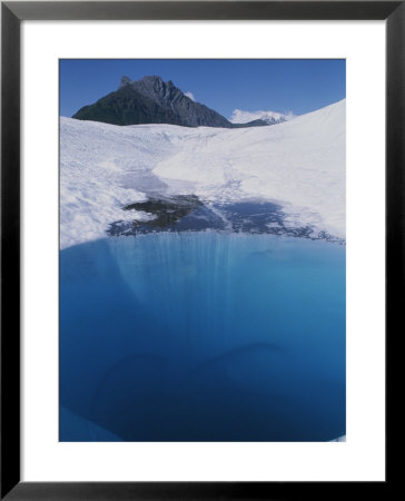 A Deep Blue Pool Of Icy Water On Root Glacier, Below Donoho Peak by Rich Reid Pricing Limited Edition Print image