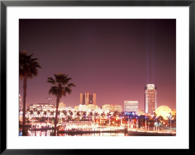 Skyline From The Park At Long Beach Harbor, Long Beach, California, Usa by Brent Bergherm Pricing Limited Edition Print image