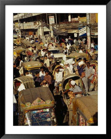 A Rickshaw Traffic Jam In Dhaka; Rickshaws Are Also Called Trishaws Because They Have Three Wheels by Eightfish Pricing Limited Edition Print image