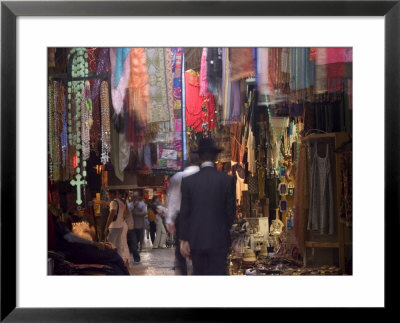 Jewish Man In David Street Tourist Market, Old Walled City, Jerusalem, Israel, Middle East by Christian Kober Pricing Limited Edition Print image
