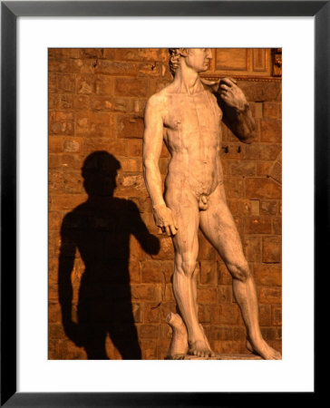 Copy Of Michelangelo's David Standing Outside Palazzo Vecchio On Piazza Della Signoria, Italy by Diana Mayfield Pricing Limited Edition Print image