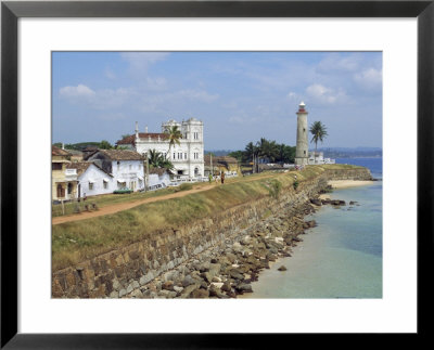 Colonial Buildings And Lighthouse, Galle, Sri Lanka by Robert Harding Pricing Limited Edition Print image