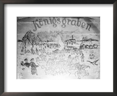 Unknown Prisoner Drew This On The Ceiling In A Prisoner Block Depicting A Canal, Auschwitz, Poland by David Clapp Pricing Limited Edition Print image