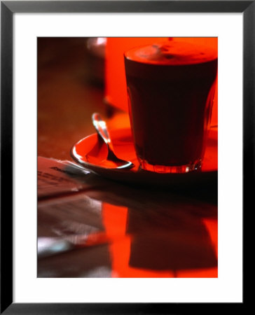 Caffe Latte From Caffe Cartile In Melbourne's Block Arcade, Melbourne, Victoria, Australia by Phil Weymouth Pricing Limited Edition Print image