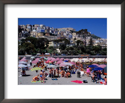 Beach Along Lungomare Caraccio At Chiaia, Naples, Italy by Dallas Stribley Pricing Limited Edition Print image