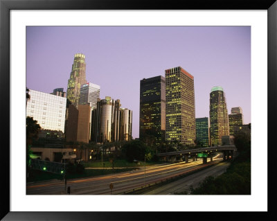 High Rises Along The Harbor Freeway In The Central Business District by Richard Nowitz Pricing Limited Edition Print image