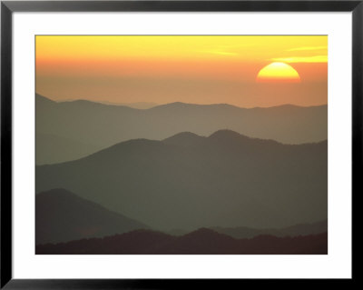 Layered Mountains With Sun, Great Smoky Mountains National Park by John Netherton Pricing Limited Edition Print image