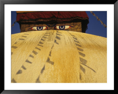 Watchful Eyes Of Buddha From Bodhnath Stupa, Kathmandu, Nepal by John & Lisa Merrill Pricing Limited Edition Print image