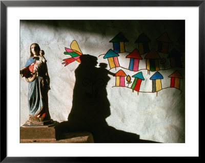 Sculpture And Wall Painting In Church, Solentiname Archipelago, Esteli, Nicaragua by Eric Wheater Pricing Limited Edition Print image