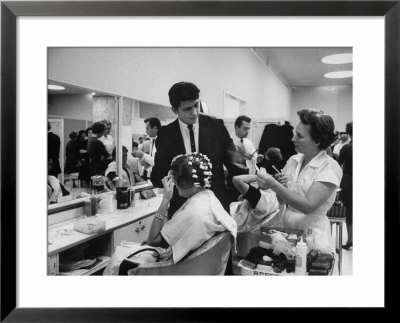 Women Getting Hair Styled In Beauty Salon At Saks Fifth Ave. Department Store by Alfred Eisenstaedt Pricing Limited Edition Print image