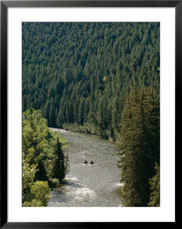 Elevated View Of Horseback Riders Crossing The Colorado River by Michael S. Lewis Pricing Limited Edition Print image
