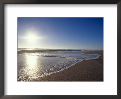 Gentle Waves Lap Onto A Pristine Sandy Beach With The Sun Reflecting, Australia by Jason Edwards Pricing Limited Edition Print image